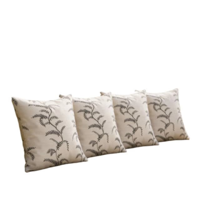 Luxury Living Linen Fern Outdoor Water-repellant Cushion in Grey Size: 4 Pack Grey Unisex 4 Pack