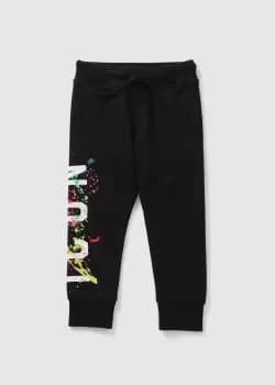 Dsquared2 Kids Icon Splatter Sweatpants In Black