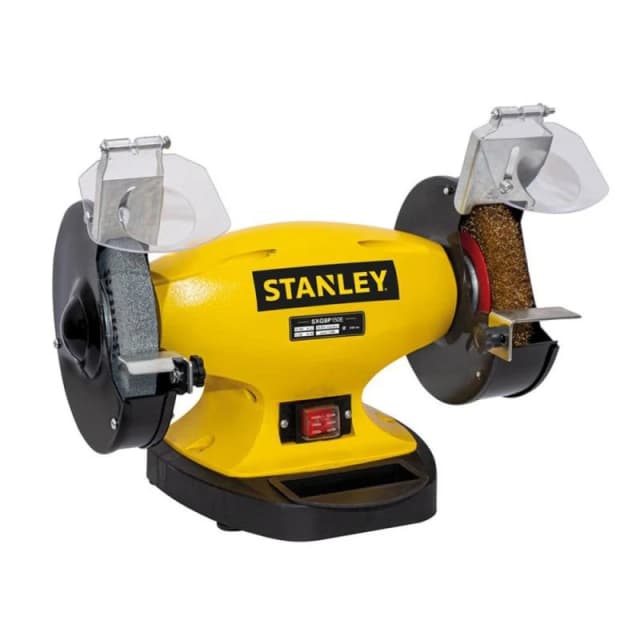 Stanley Machines SXGB150E Bench Grinder 150mm, 240V, 330W Ideal for Polishing in Yellow Yellow Unisex