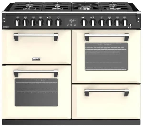 Stoves Richmond ST RICH S1100DF MK22 CC 100cm Dual Fuel Range Cooker - Cream - A Rated