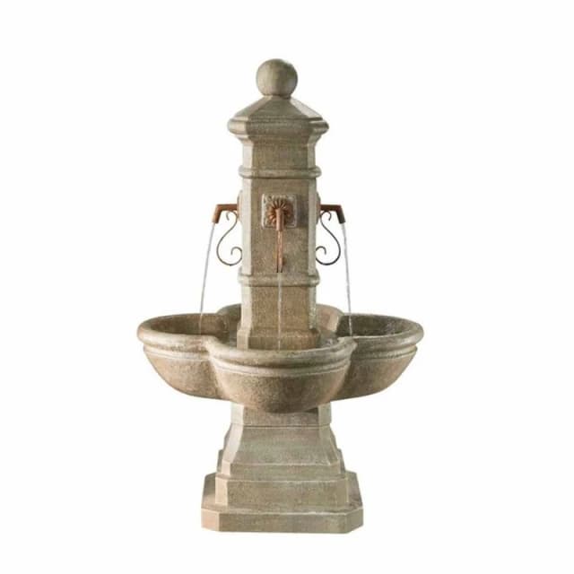 Altico Garden Products Ltd Courtyard Fountain - L81 x W81 x H133cm in Brown Brown Unisex