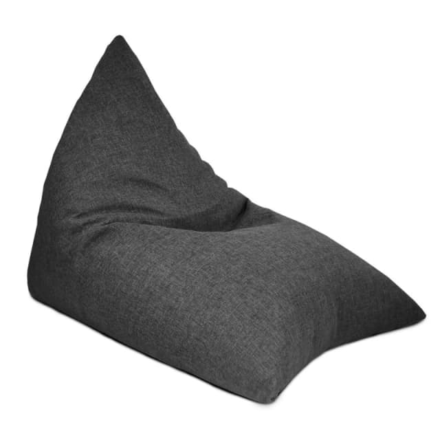 rucomfy Beanbags rucomfy Adults Large Humbug Lounger - Barley Indoor Bean Bag Chair in Charcoal Charcoal Unisex