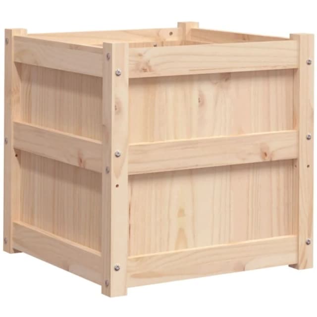 vidaXL Garden Planter 50x50x50cm Solid Wood Pine, Brown 837414