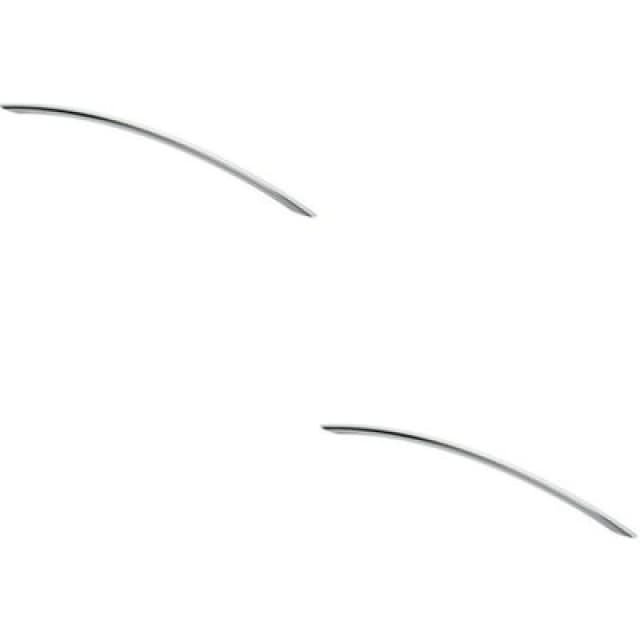 Loops 2x Curved Bow Cabinet Pull Handle 372 x 10mm 320mm Fixing Centres Chrome Multi unisex