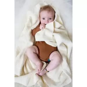 Hippychick Cellular Baby Blanket - Almond Cream