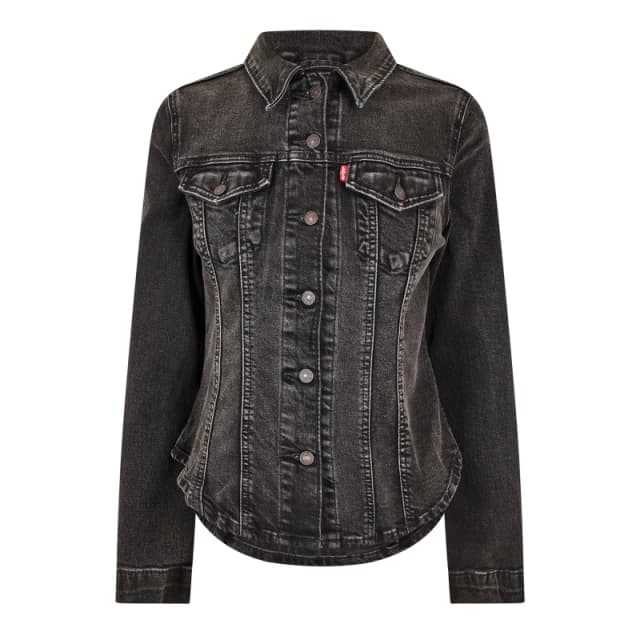 Levis Womens Tailored Tracker Slim Fit Denim Jacket Born Leader female 8 (XS)