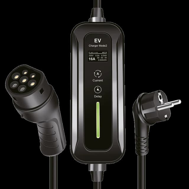 LogiLink Mobile EV loading station. CEE 7/7 to Type 2. 1-phase. 16 A.