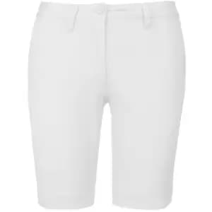 Kariban Womens/Ladies Chino Bermuda Shorts (12 UK) (White)