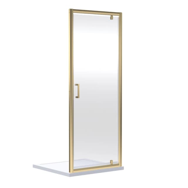 nuie Rene 1900 x 800mm Pivot Shower Door - Brown, Brown SMPD80BB-E6