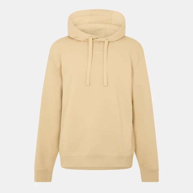 Hugo Logo Hoodie Open Beige male X Small