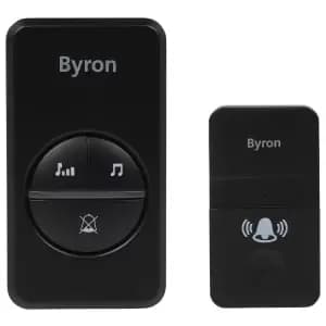 Byron Kinetic Doorbell With Chime Black