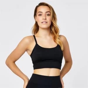USA Pro Long Line Sports Bra Ladies - Black