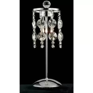 Nico Table Lamp 3 Bulbs polished chrome / crystal
