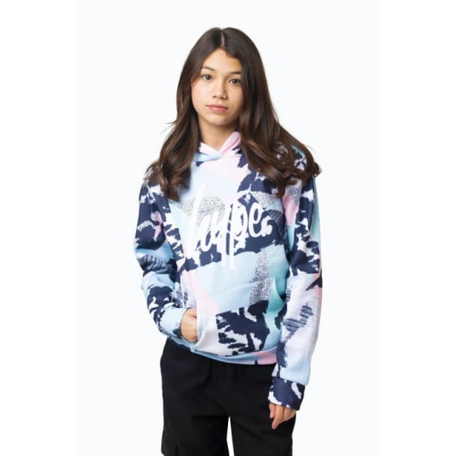 Hype Multi Pastel Abstract Hoodie Multi female