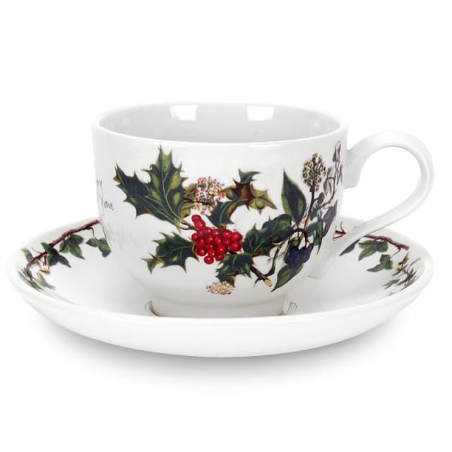 Portmeirion Holly and Ivy The Holly and the Ivy 6 Teacups Saucers Green unisex One Size