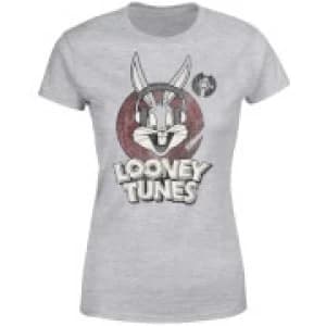Looney Tunes Bugs Bunny Circle Logo Womens T-Shirt - Grey - 3XL