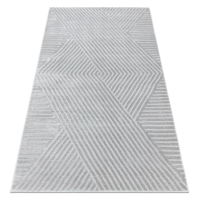 RugsX Carpet Balance 1503 Grey - Geometric, Structural, Glamour 80X150 Cm