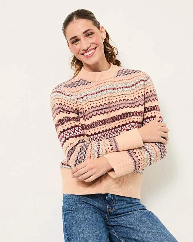 FatFace Fatface Genevieve Crew Natural - FatFace - Size: 20 Natural Female 20 RF32606