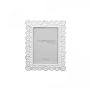 Pearlised Resin Daisy Photo Frame