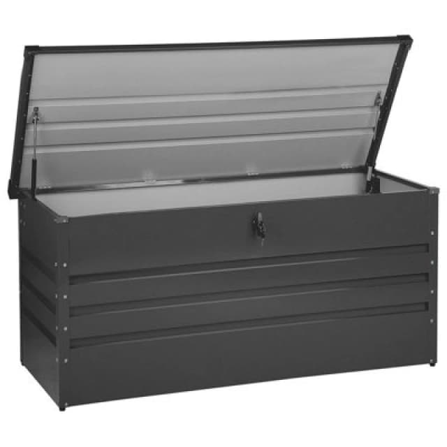 Beliani Storage Box Cebrosa 132cm 62cm Graphite Grey