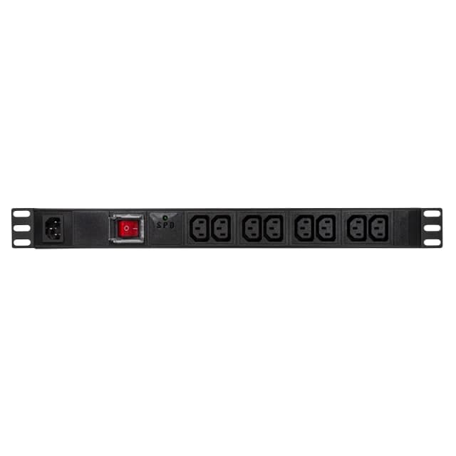 LogiLink PDU8A02 power distribution unit (PDU) 8 AC outlet(s) 1U Black