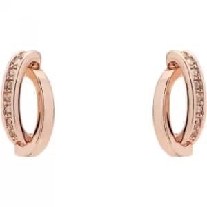 Ladies Karen Millen Oval Pave Chain Stud Earring