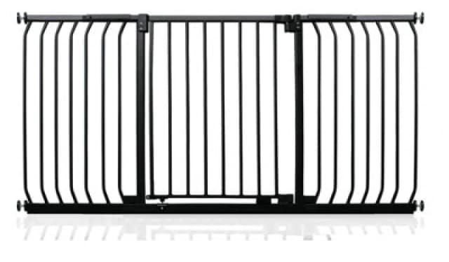 Safetots Elite Pressure Safety Gate, 161Cm - 170Cm, Matt Black, Pressure Fit Stair Gate