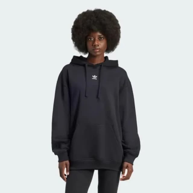 adidas Originals Womens hooded sweatshirt adidas Originals ample molleton Essentials Noir Female M