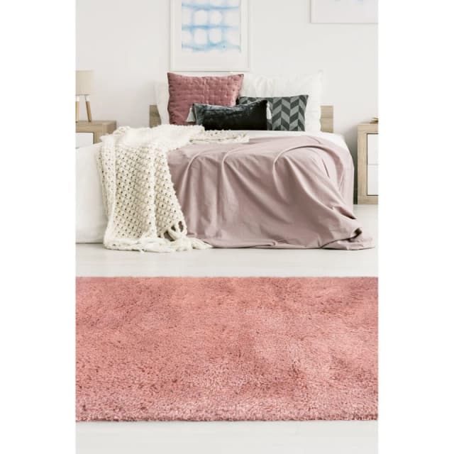 Homemaker Homemaker Soft Washable Pink Shaggy Rug - 200x140cm