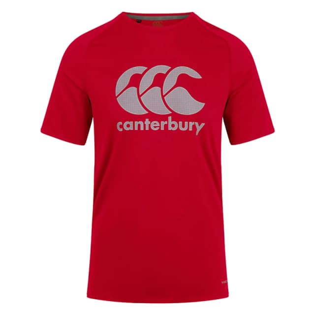 Canterbury Canterbury Men Core Logo Vapodri T-Shirt in Red Size: X-Small Red XS Male 5063806437383