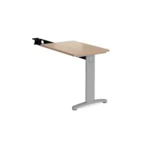 Office Desk Rectangular Desk 800mm With Return Beech Tops With Silver Frames TR10