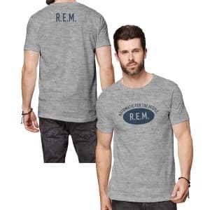 R.E.M. - Automatic Unisex Large T-Shirt - Grey