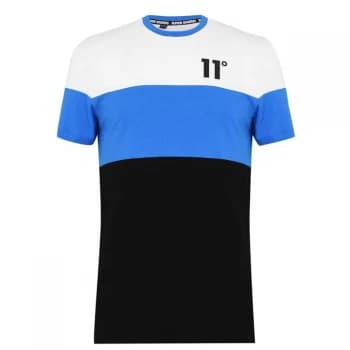 11 Degrees 11 Cut Neck Sew T-Shirt - Skydivr/Blk/Wh