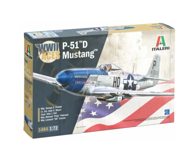 Italeri 1/72 Scale P-51D Mustang Aces Model Kit