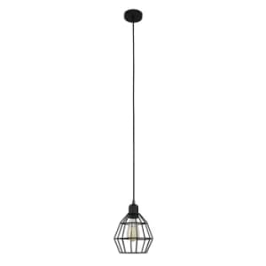 Casco Matt Black Pendant with Black Hamish Shade