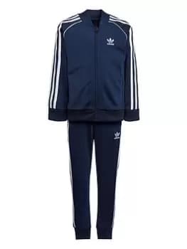 Boys, adidas Originals Younger Kids Adicolor Trefoil Superstar Tracksuit - Dark Blue, Dark Blue, Size 3-4 Years