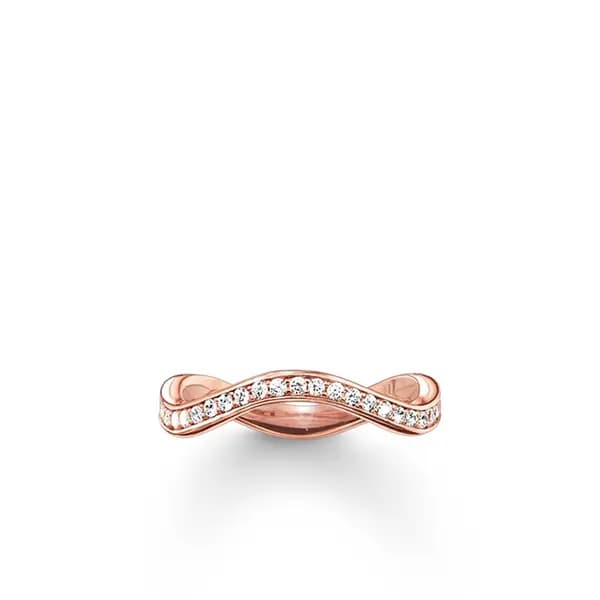 Thomas Sabo TR2010-416-14-56 Ring size 56 Rose Gold PLATE C/ Jewellery