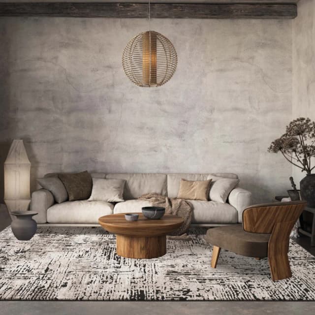 Belgravia Living Room Area Rug Metallic Sheen Modern Illusion Design Mocha 200Cm X 290Cm