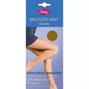 Silky Womens/Ladies Smooth Knit Tights (1 Pairs) (Medium (36a-42a)) (Pewter)