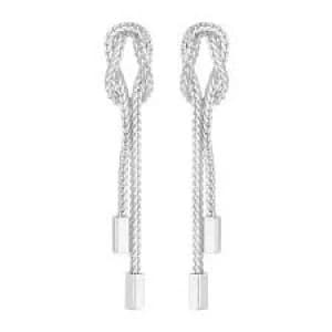 Simply Silver Sterling Silver 925 Silver Mesh Knot Drop Earring
