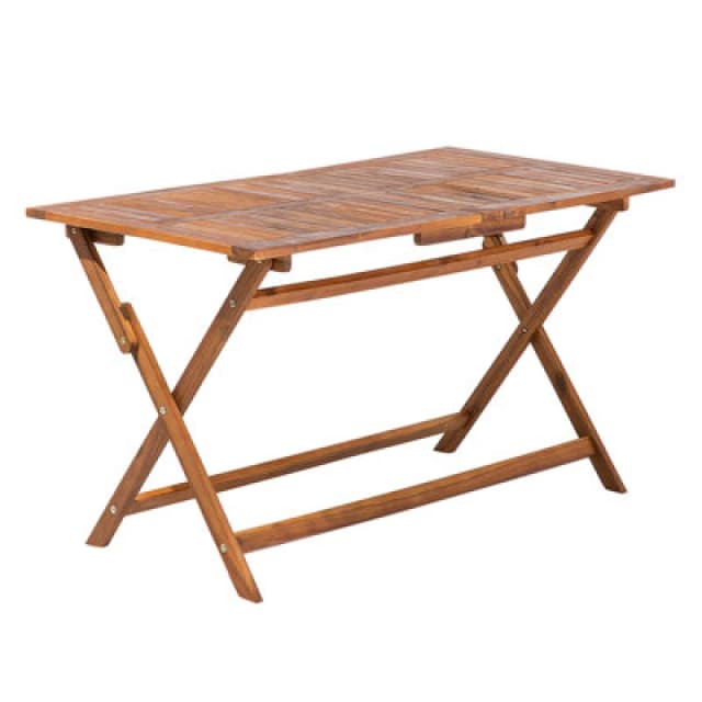Beliani Garden Dining Table Cento 140 Cm 75cm Acacia Wood Brown