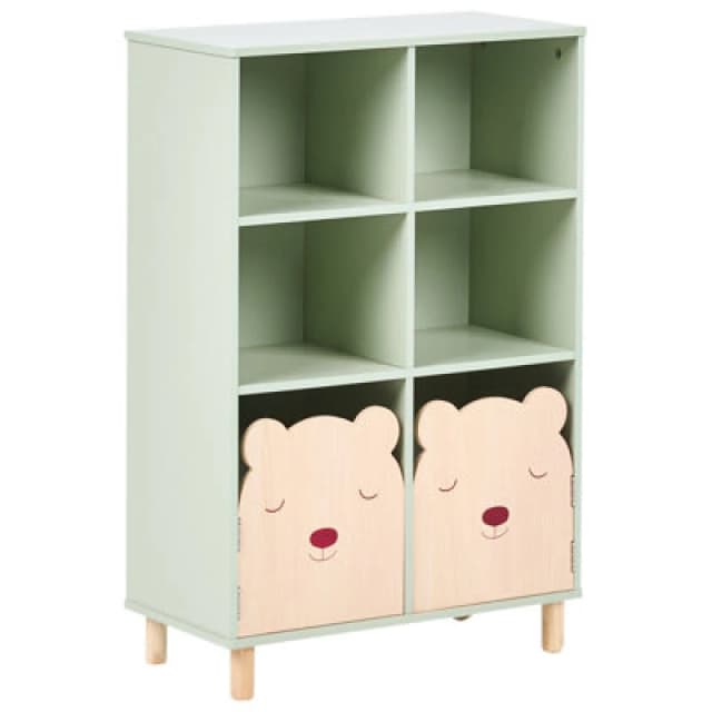 Beliani 3 Tier Bookcase Nobby 90 Cm Light Green