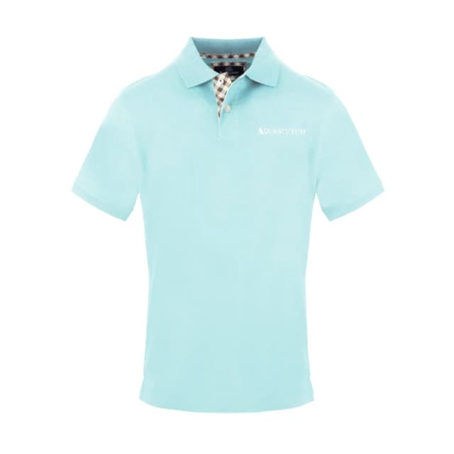 Aquascutum Mens Polo Short Sleeve Polo Shirt - Blue Male S