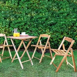 Beer 4 Seater Folding Bistro Set Natural