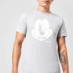 Disney Mickey Mouse Worn Face T-Shirt - Grey - 3XL