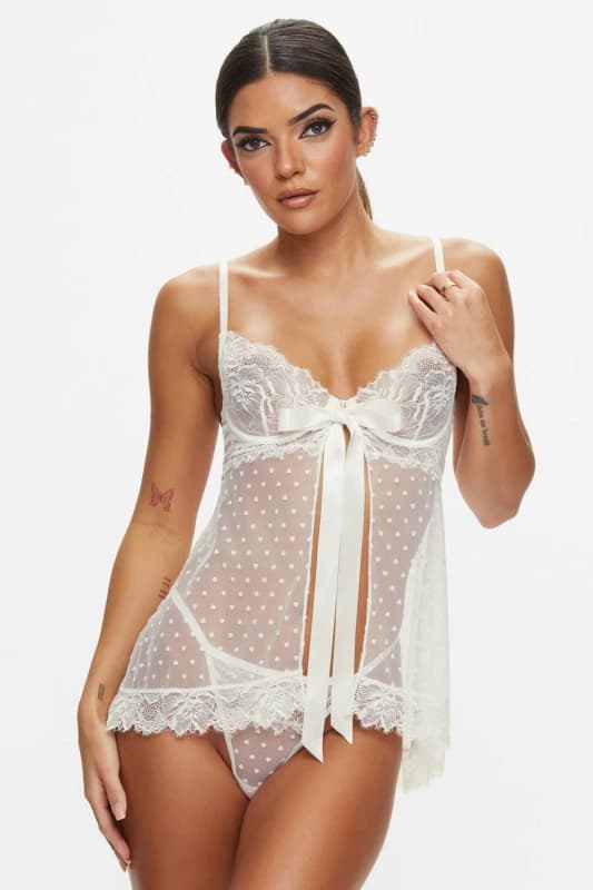 Ann Summers Ann Summers Bon Bon Babydoll Ivory Female XL BB69604