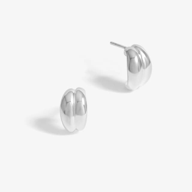 Simply Silver Sterling Silver 925 Double Row Ridge Drop Earrings Stud Earrings One Size Silver 40145211000