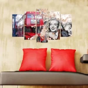 5PMX-028 Multicolor Decorative MDF Painting (5 Pieces)