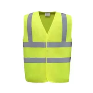 Yoko Hi-Vis Anti-Static Flame Retardant Waistcoat (L) (Yellow)