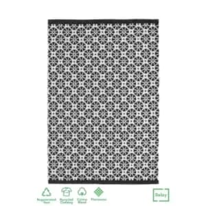 Relay Recycled Cotton Starburst Rug Mono 160X230Cm
